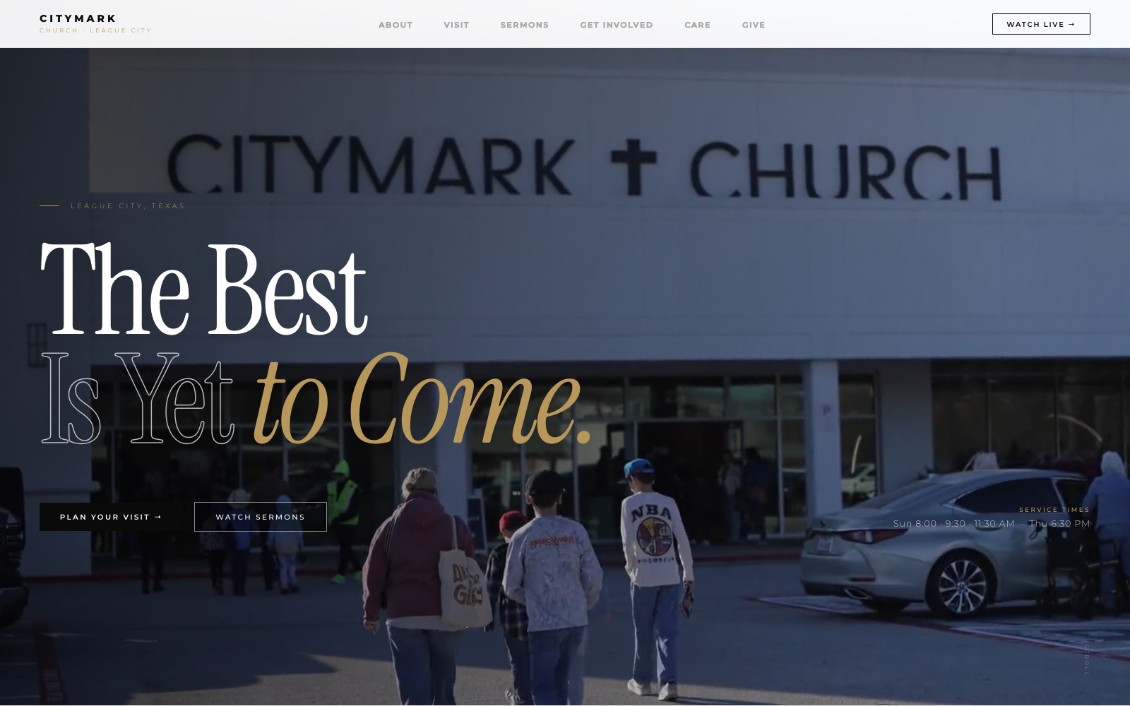 Citymark Church website designed by 7Fold Creative